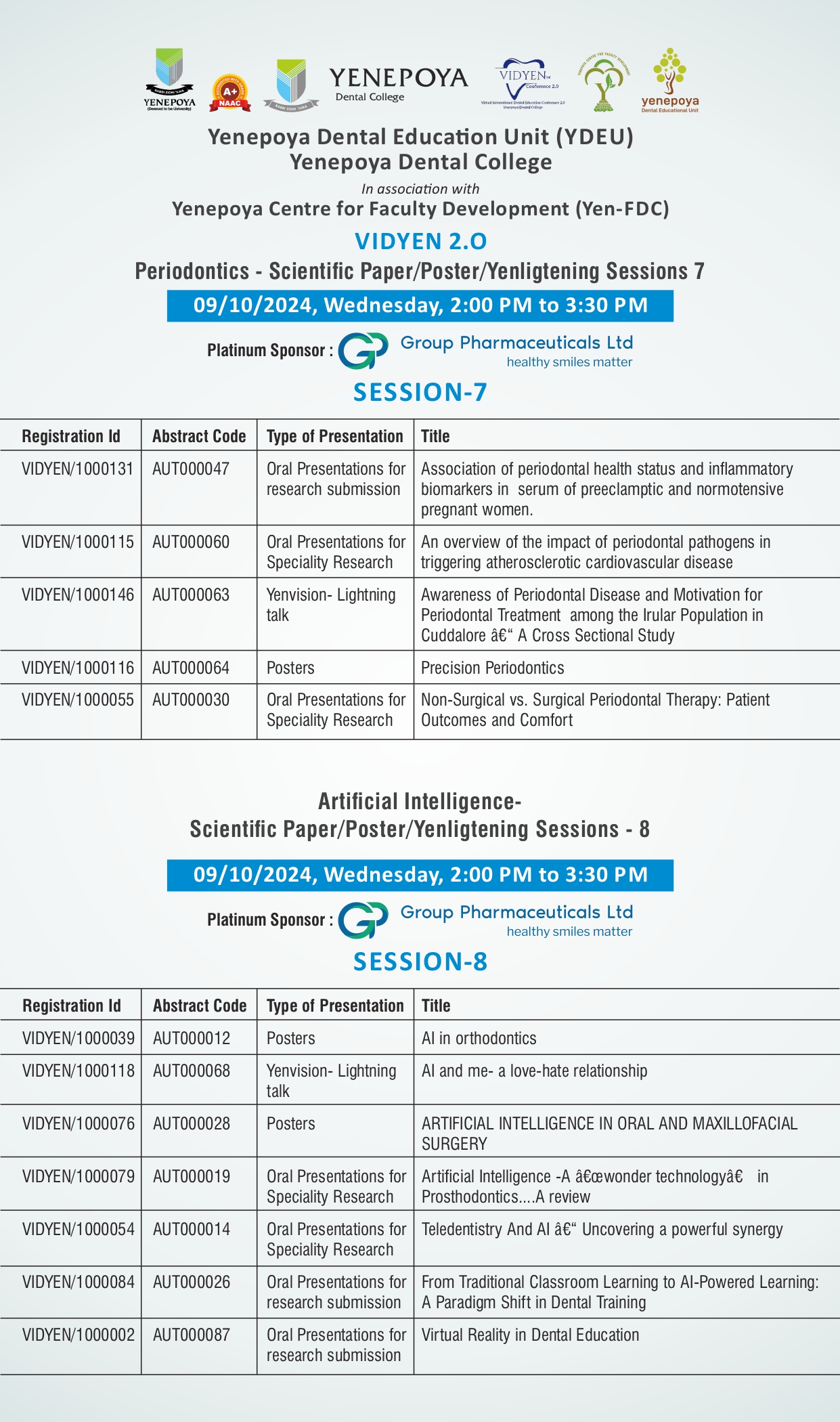 Schedule Page 4